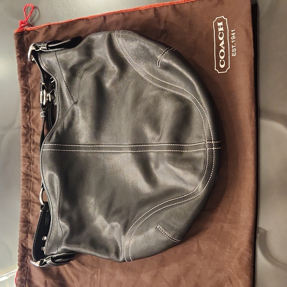 Black coach shoulder bag